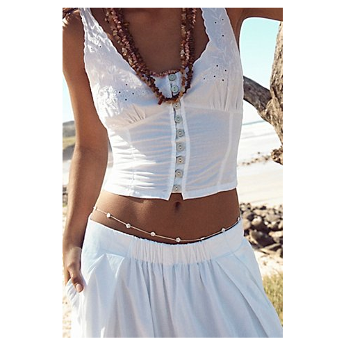FreePeople Delicate Flower Belly Chain