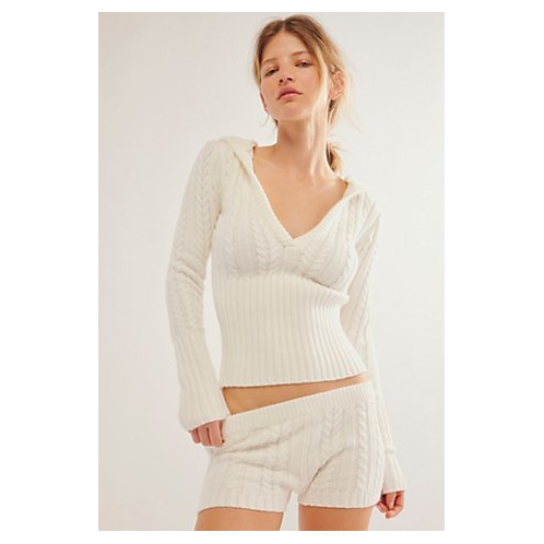 FreePeople Frankies Bikinis Evermore Cable Knit Long Sleeve