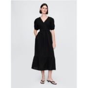 Gap Crinkle Gauze Open-Back Midi Dress
