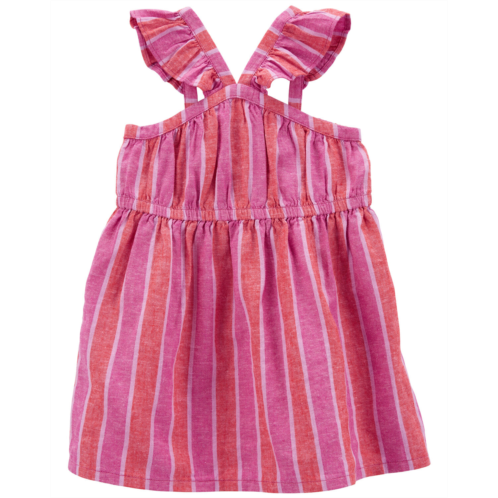 Carters Pink Baby Striped LENZING ECOVERO Dress