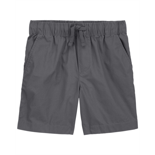 Carters Grey Kid Pull-On Poplin Shorts