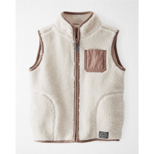 Carters Toasted Wheat Toddler Recycled Sherpa Vest