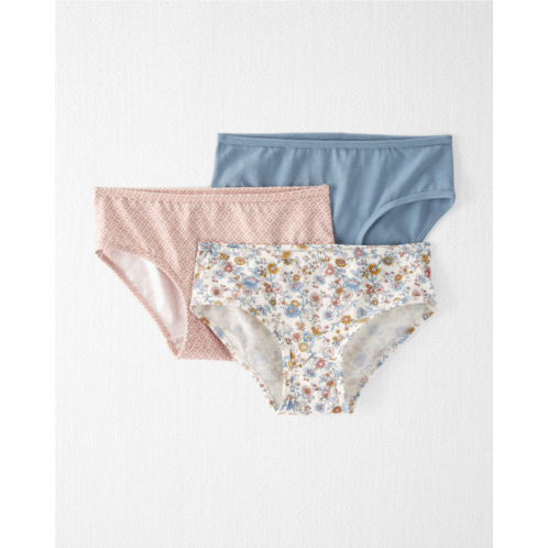 Carters Damask Floral 3-Pack Organic Cotton Underwear
