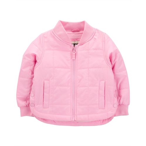Oshkoshbgosh Pink Baby Midweight Quilted Jacket | oshkosh.com