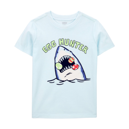Carters Blue Toddler Egg Hunter Shark Graphic Tee