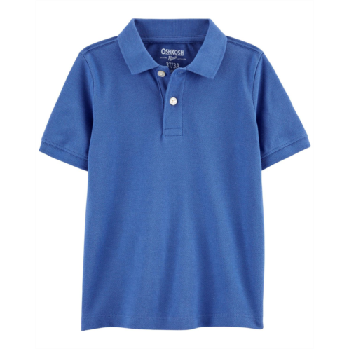Oshkoshbgosh Eclipse Blue Toddler Blue Polo Uniform Shirt | oshkosh.com