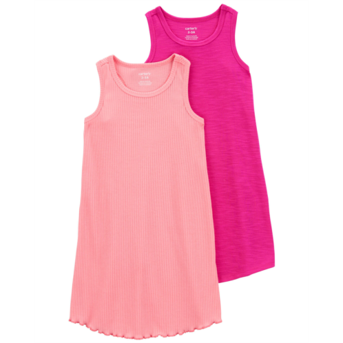 Carters Pink 2-Pack Loose Fit Nightgowns