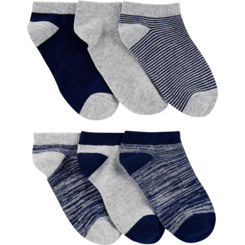 Oshkoshbgosh Grey Kid 6-Pack Ankle Socks | oshkosh.com
