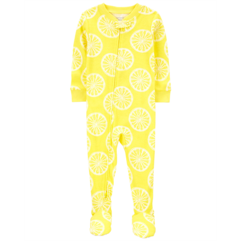 Carters Yellow Baby 1-Piece Lemon 100% Snug Fit Cotton Footie Pajamas