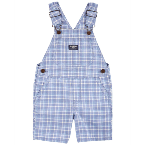 Carters Blue Toddler Plaid Shortalls