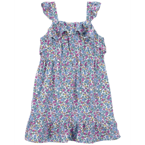 Carters Blue Toddler Floral Print Sundress Made With LENZING ECOVERO