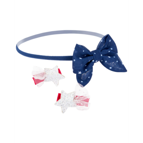 Carters Navy/Red Baby 3-Pack Hair Accessories