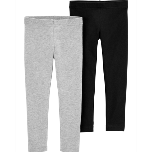 Carters Black/Grey Baby 2-Pack Gray & Black Leggings