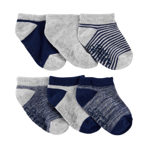 Carters Grey Toddler 6-Pack Ankle Socks