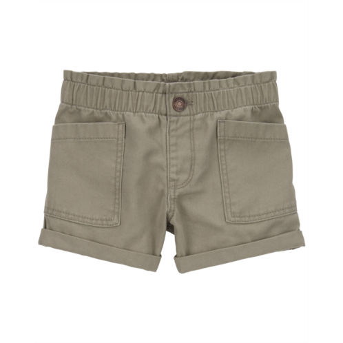 Carters Olive Toddler PaperBag Twill Shorts