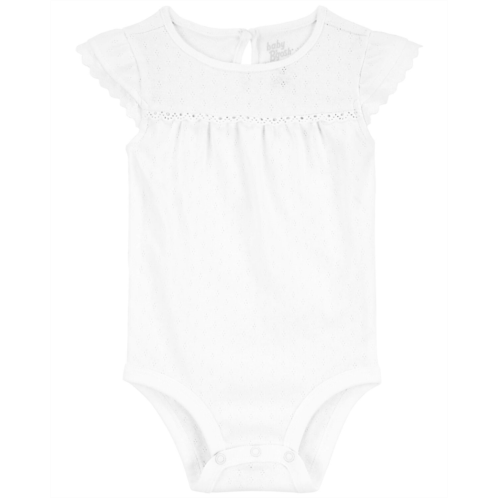Oshkoshbgosh White Baby Cotton Pointelle Bodysuit | oshkosh.com
