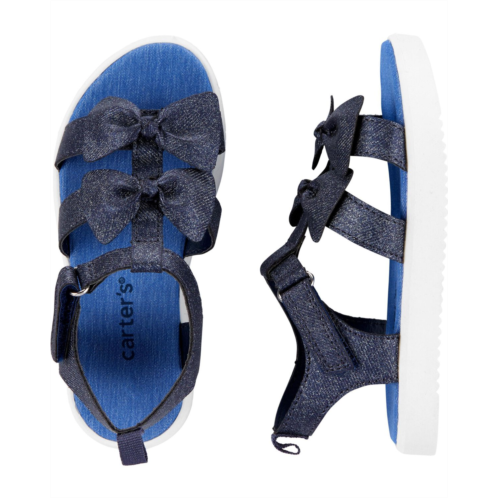 Carters Blue Toddler Chambray Platform Sandals