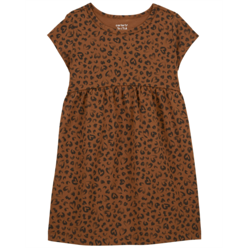 Carters Brown Toddler Leopard Jersey Dress
