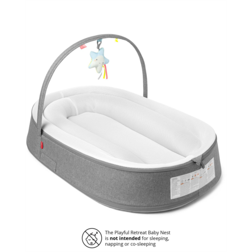 Carters Grey Playful Retreat Baby Nest - Grey Melange