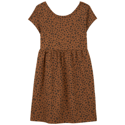 Carters Brown Kid Leopard Jersey Dress