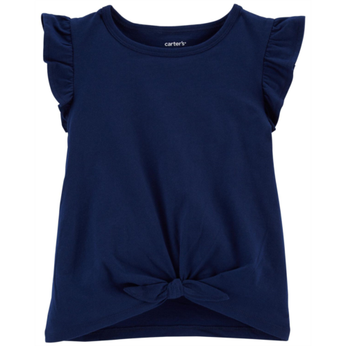 Carters Blue Toddler Tie-Front Jersey Tee