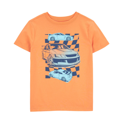 Carters Orange Kid Race Car Graphic Tee