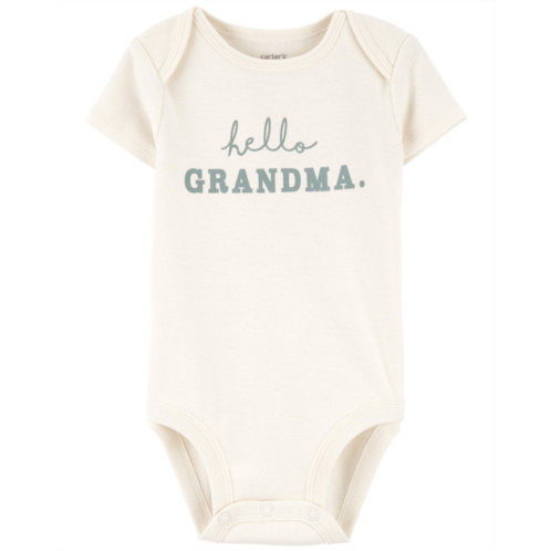 Carters Ivory Baby Hello Grandma Announcement Bodysuit