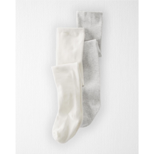 Carters Ivory, Grey Toddler 2-Pack Tights
