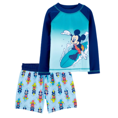 Carters Multi Toddler Mickey Mouse Rashguard & Swim Trunks Set