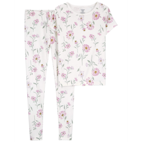 Carters Floral Kid 2-Piece Floral 100% Snug Fit Cotton Pajamas