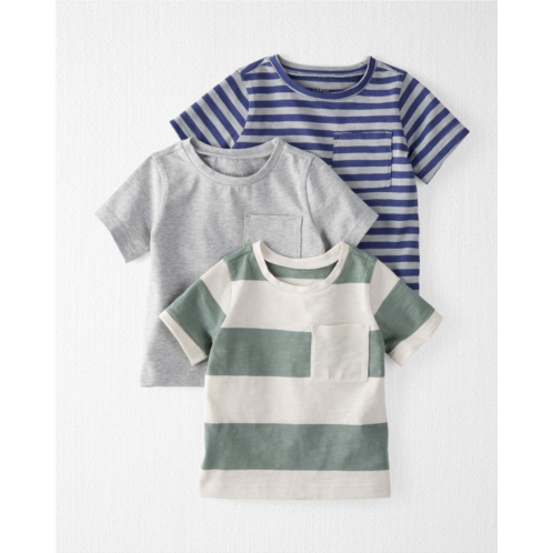 Carters Multi Baby 3-Pack Organic Cotton Pocket Tees