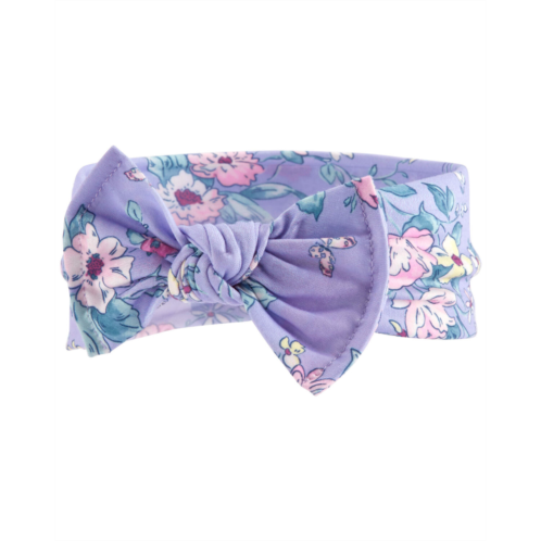 Carters Purple Baby Floral Print Head Wrap
