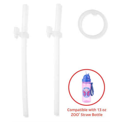Carters Clear Zoo Straw Bottle (13 oz) Extra Straws - 2-Pack