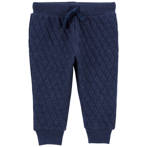 Carters Navy Baby Quilted Double Knit Joggers