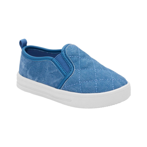 Carters Chambray Toddler Quilted Chambray Pull-On Sneakers