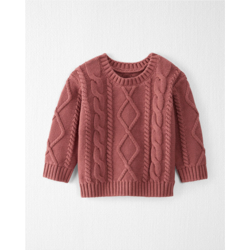 Carters Copper Sky Baby Organic Cotton Cable Knit Sweater in Copper
