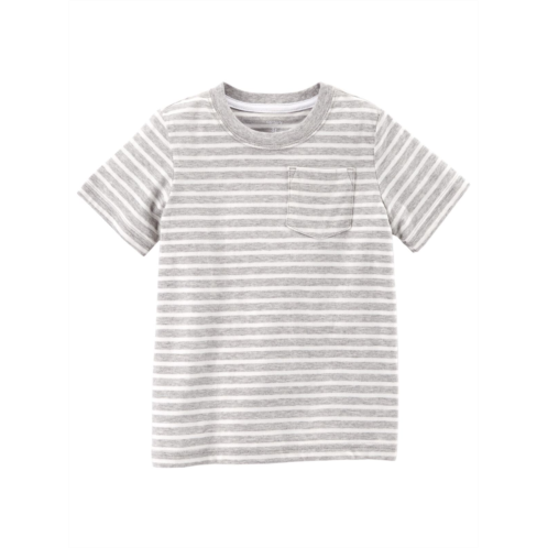 Carters Heather Toddler Striped Pocket Tee