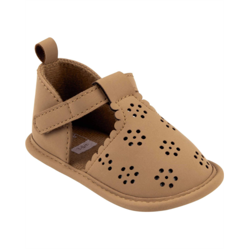 Carters Brown Baby Flower T-Strap Sandals