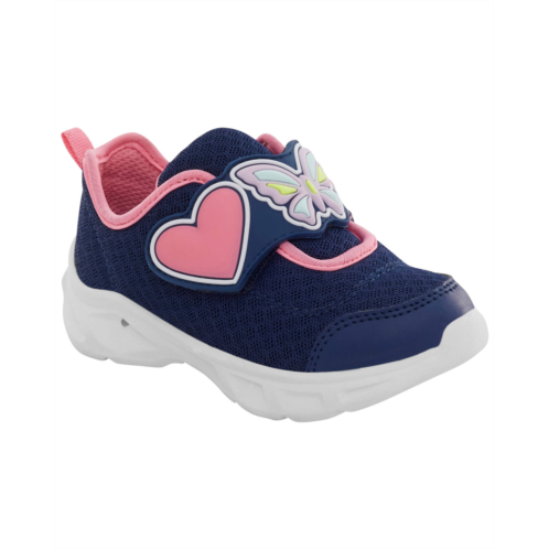 Carters Navy Toddler Butterfly Light-Up Sneakers