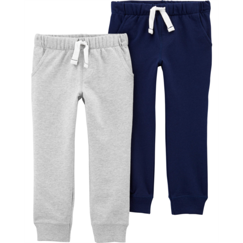 Carters Grey/Navy Baby Basic 2-Pack Jogger Pants