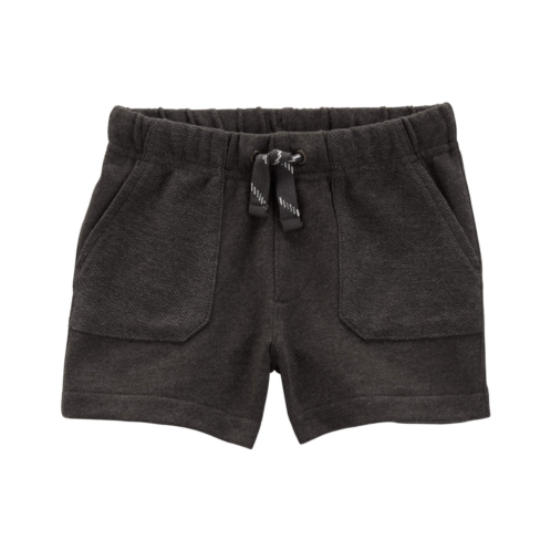 Carters Grey Toddler Pull-On Reverse Pockets French Terry Shorts