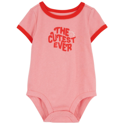 Carters Pink Baby The Cutest Ever Cotton Bodysuit