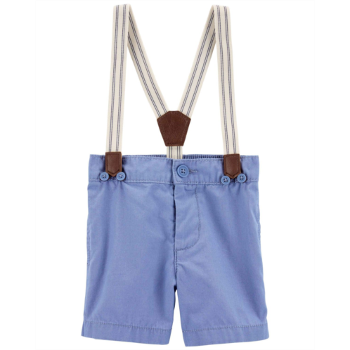 Oshkoshbgosh Blue Baby Suspender Shorts | oshkosh.com
