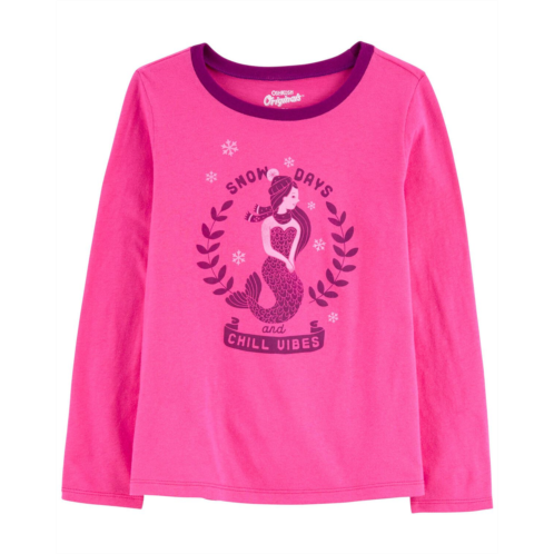 Carters Pink Kid Chill Vibes Jersey Graphic Tee