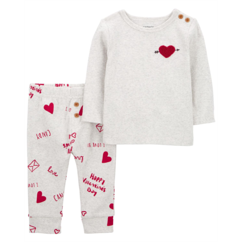 Carters Heather Baby 2-Piece Valentines Day Outfit Set
