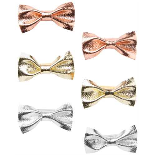 Carters Metallic Baby 6-Pack Bow Hair Clips
