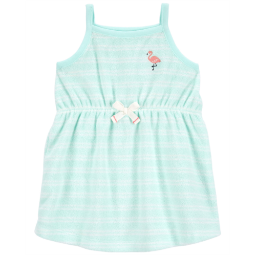 Carters Blue Baby Embroidered Terry Dress
