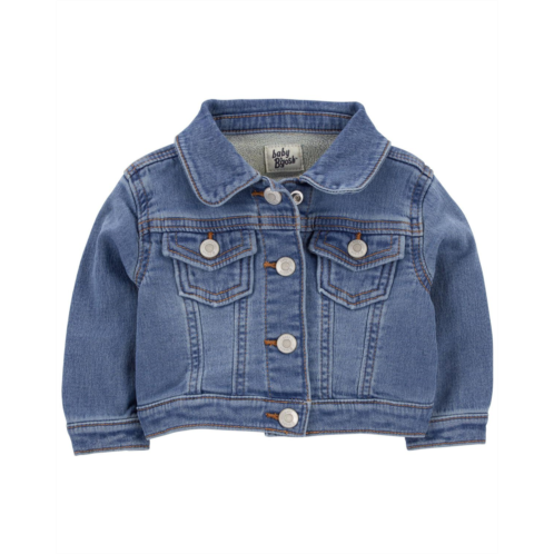 Carters Blue Baby Classic Knit-Like Denim Jacket