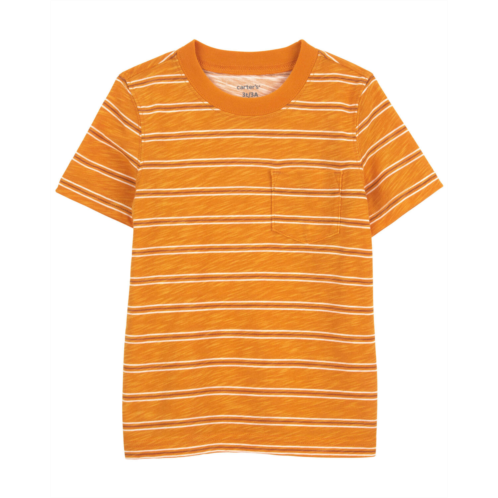 Carters Orange Baby Striped Heather T-Shirt