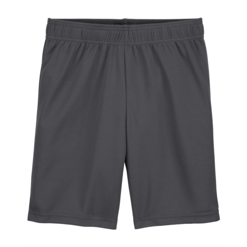 Oshkoshbgosh Grey Kid Athletic Mesh Shorts | oshkosh.com